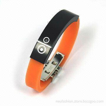 Orange Bluetooth Bracelet with Vibrating Function, Ideal Gift for Girls, Paired with Cellphone